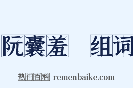 阮囊羞澀组词是什么意思的图片